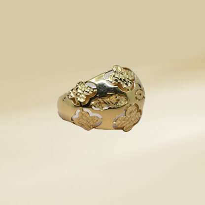 18K Yellow Gold Dome Design Ladies' Ring - Image 2