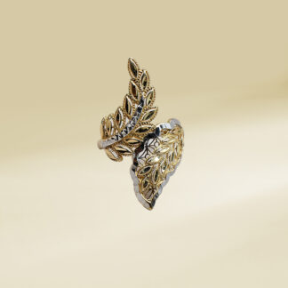 18K Two-Tone Power Ring Ladies' Ring