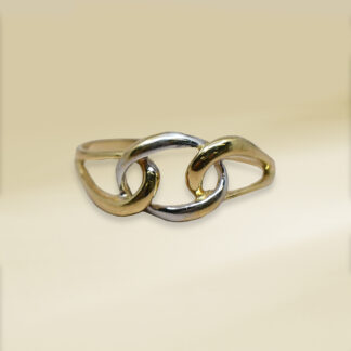 18K Two-Tone Infinity Design Ladies' Ring