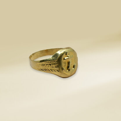 18K Yellow Gold Anchor Design Gents' Ring - Image 2
