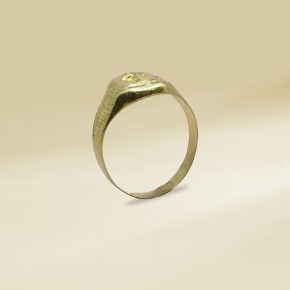 18K Yellow Gold Anchor Design Gents' Ring - Image 3