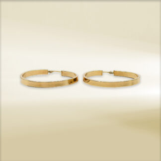 18K Yellow Gold Big Hoop Earrings