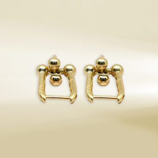 18K Yellow Gold Brand-Inspired  Earrings
