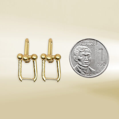 18K Yellow Gold Brand-Inspired  Earrings - Image 2