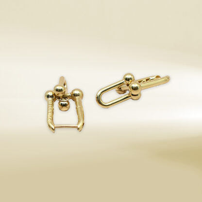 18K Yellow Gold Brand-Inspired  Earrings - Image 3