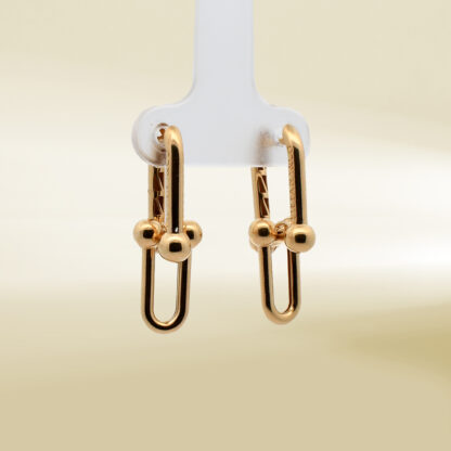 18K Yellow Gold Brand-Inspired  Earrings - Image 4