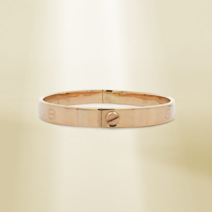 14K Yellow Gold Brand-Inspired Screw Type Bangle