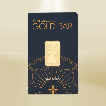 18K 10 Grams, Cebuana Lhuillier Gold Bar in Reyna Juana Design
