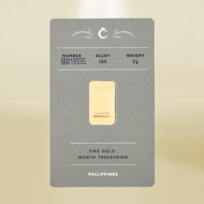 18K 5 Grams, Cebuana Lhuillier Personalized Gold Bar in Reyna Juana Design - Image 2