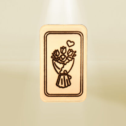 18K 5 Grams, Cebuana Lhuillier Customized Gold Bar - Flower Bouquet - Image 2