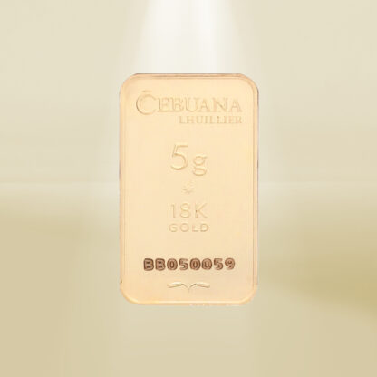 18K 5 Grams, Cebuana Lhuillier Customized Gold Bar - Flower Bouquet - Image 3
