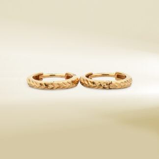 18K Yellow Gold Mini Hoop Earrings