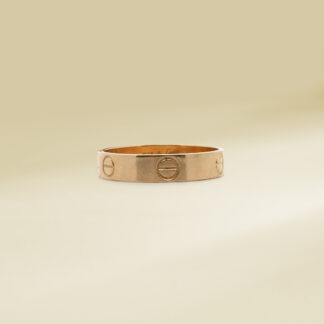 18K Yellow Gold Ladies' Ring Love Band