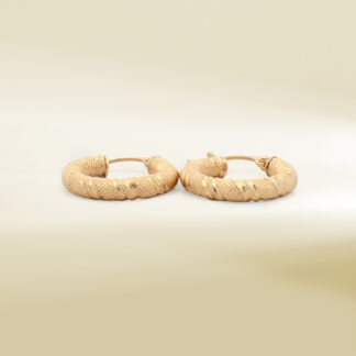 18K Yellow Gold Mini Hoop  Earrings