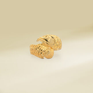 18K Yellow Gold Ladies' Ring Arowana Fish Design