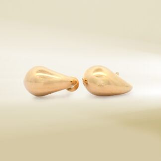 18K Yellow Gold Teardrop Design Earrings