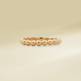 18K Yellow Gold Ladies' Ring Bubble Design