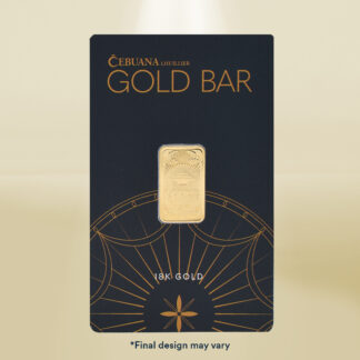 18K 5 Grams, Cebuana Lhuillier Personalized Gold Bar in Bayanihan Design