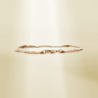 18K Yellow Gold Station Mesh Chain Bracelet