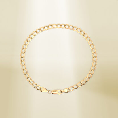 18K Yellow Gold Curb Chain Bracelet - Image 2
