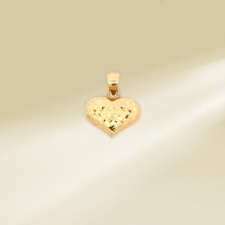 18K Yellow Gold Heart Design Pendant