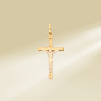 18K Yellow Gold Crucifix Pendant