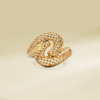 18K Yellow Gold Ladies' Ring Snake Style