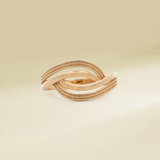 18K Yellow Gold Ladies' Ring Braided Design