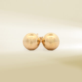 18K Yellow Gold Ball Stud Earrings