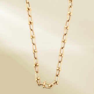 18K Yellow Gold Brand-Inspired Necklace