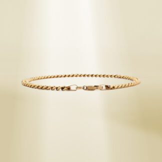 18K Yellow Gold Curb Chain Bracelet