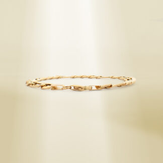 18K Yellow Gold Figaro Chain Bracelet