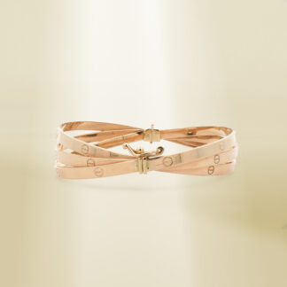18K Yellow Gold Brand-Inspired Bangle