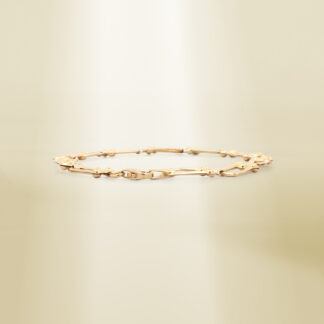 18K Yellow Gold Flat Chain Brand-Inspired Bracelet