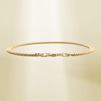 18K Yellow Gold Curb Chain Bracelet