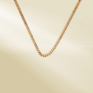 18K Yellow Gold Curb Chain Necklace