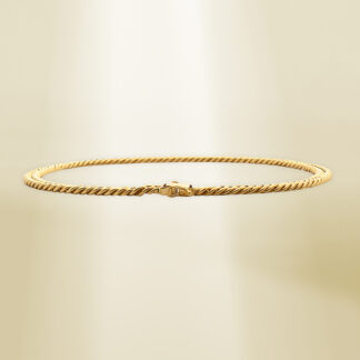 18K Yellow Gold Curb Chain Bracelet