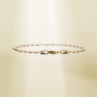 18K Two-Tone Link Chain Bracelet