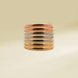 18K Tri-Color Wrap Around  Ladies' Ring