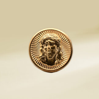 18K Yellow Gold Religious Signet Design Gents' Ring