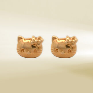 18K Two-Tone Hello Kitty  Earrings