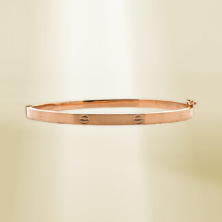 18K Rose Gold Brand-Inspired Bangle