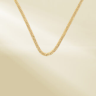 18K Yellow Gold Curb Chain Necklace