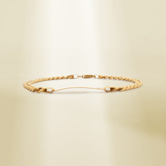 18K Yellow Gold Cuban Link ID Bracelet