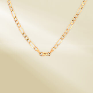18K Yellow Gold Figaro Chain Necklace