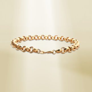 18K Yellow Gold Rolo Chain Bracelet