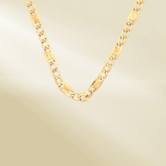 18K Yellow Gold Figaro Chain Necklace