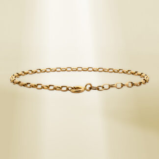 18K Yellow Gold Cable Chain Bracelet