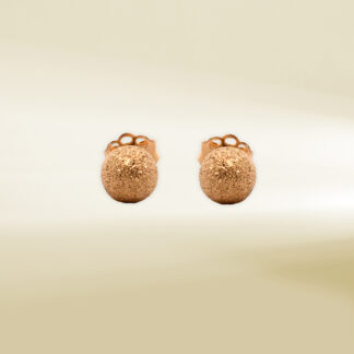 18K Yellow Gold Ball Design Stud Earrings