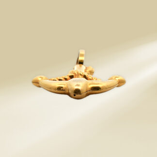 18K Yellow Gold Anchor Pendant